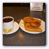 Churros y chocolate -  unhealthy,   !